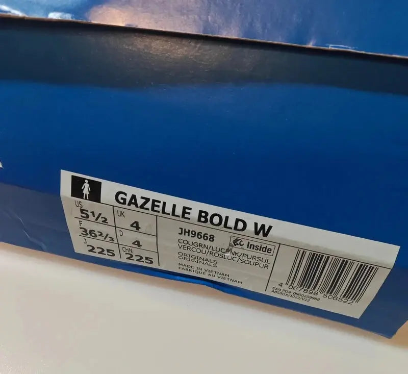 Adidas Gazelle Bold W – réf. JH9668 – taille 36 2/3 Adidas