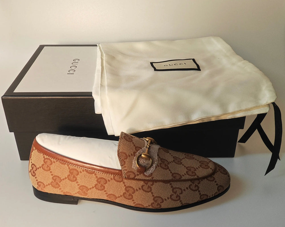 Mocassins Gucci GG Canvas Horsebit Femme gucci