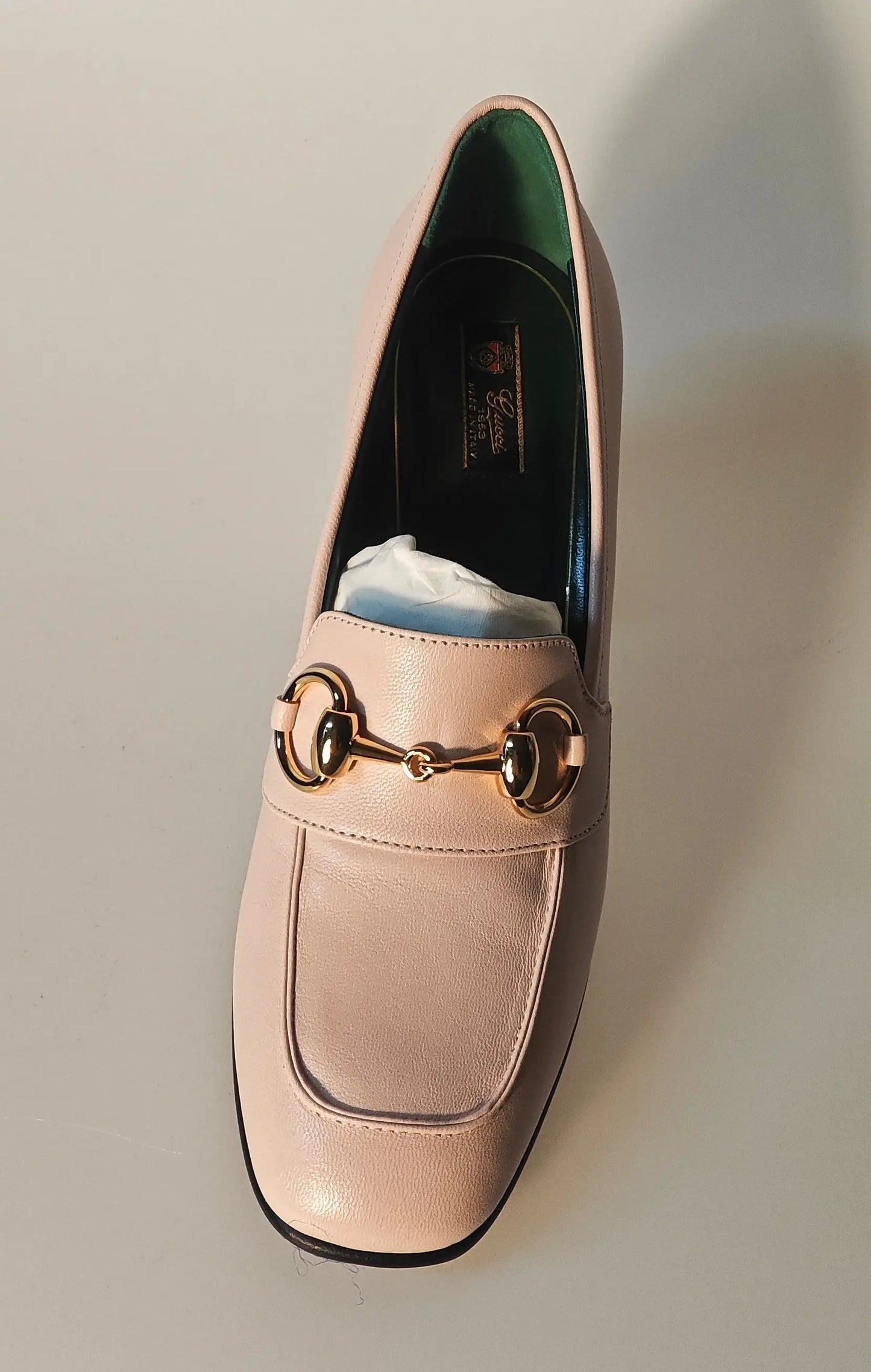Gucci – Escarpins Mocassins à Talon – Rose Poudré gucci