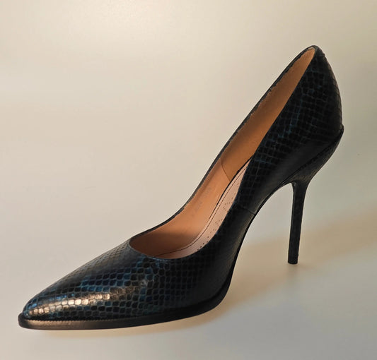 Escarpins Free Lance Jamie 10 Pump Bleu Nuit – Cuir Snake Print T.39.5 Free Lance