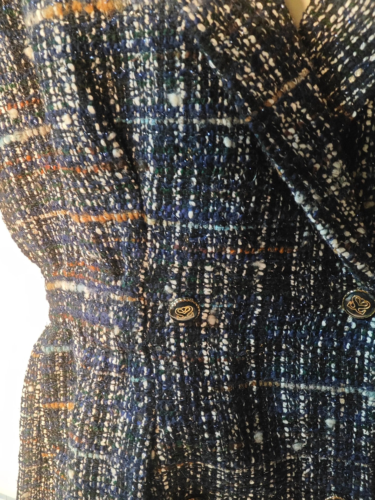 Robe Sandro Paris – Tweed Bleu – Taille 36 Sandro