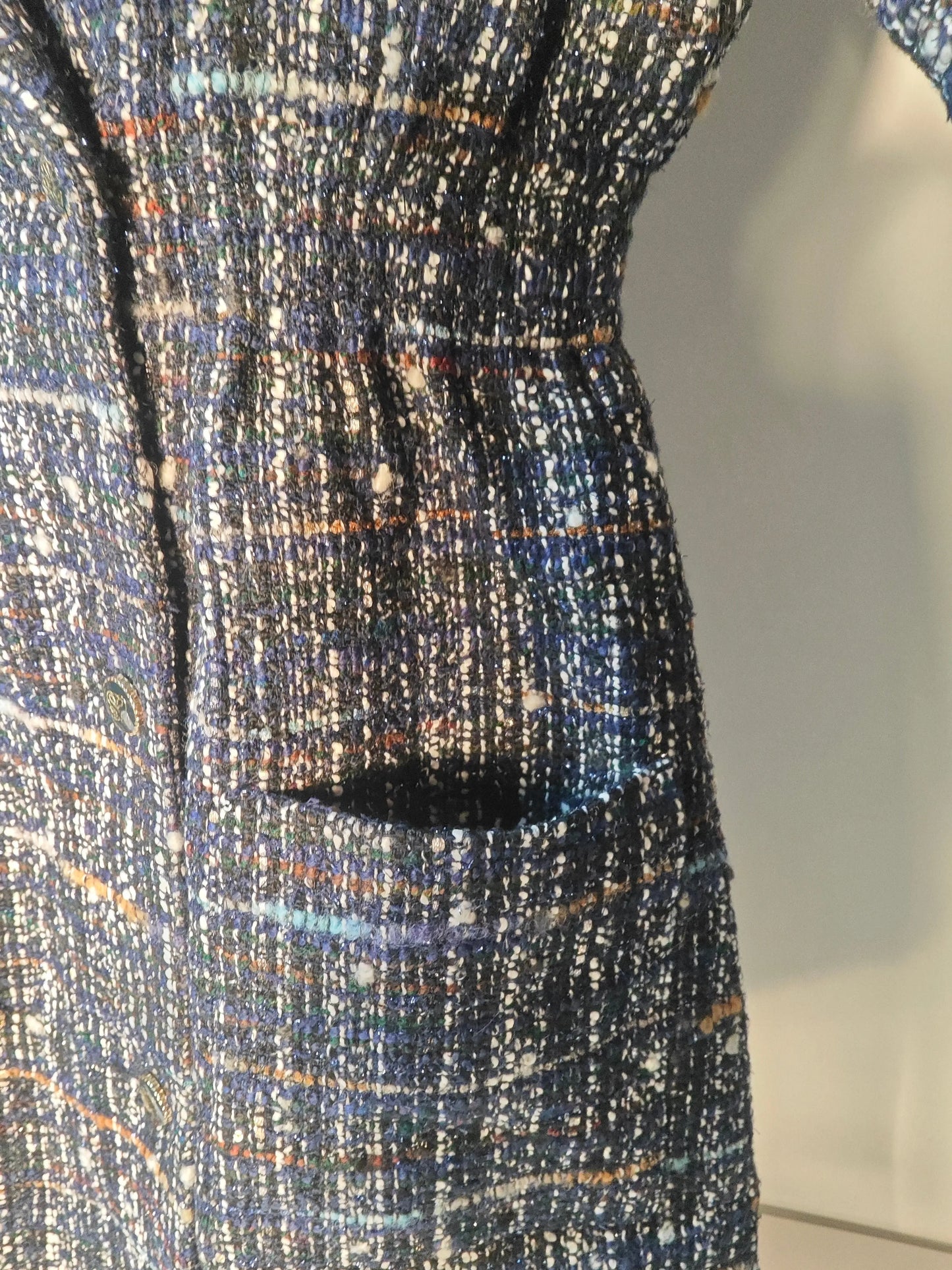 Robe Sandro Paris – Tweed Bleu – Taille 36 Sandro