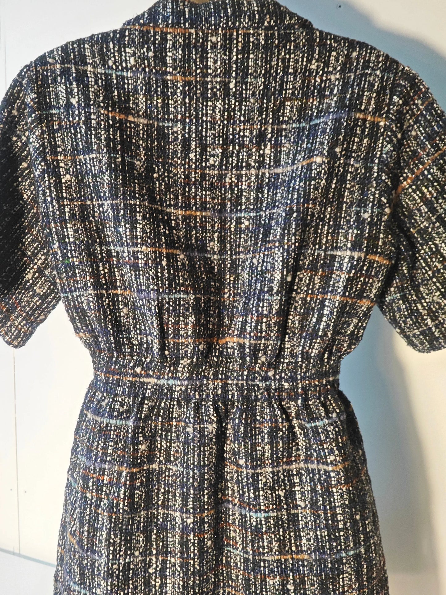 Robe Sandro Paris – Tweed Bleu – Taille 36 Sandro