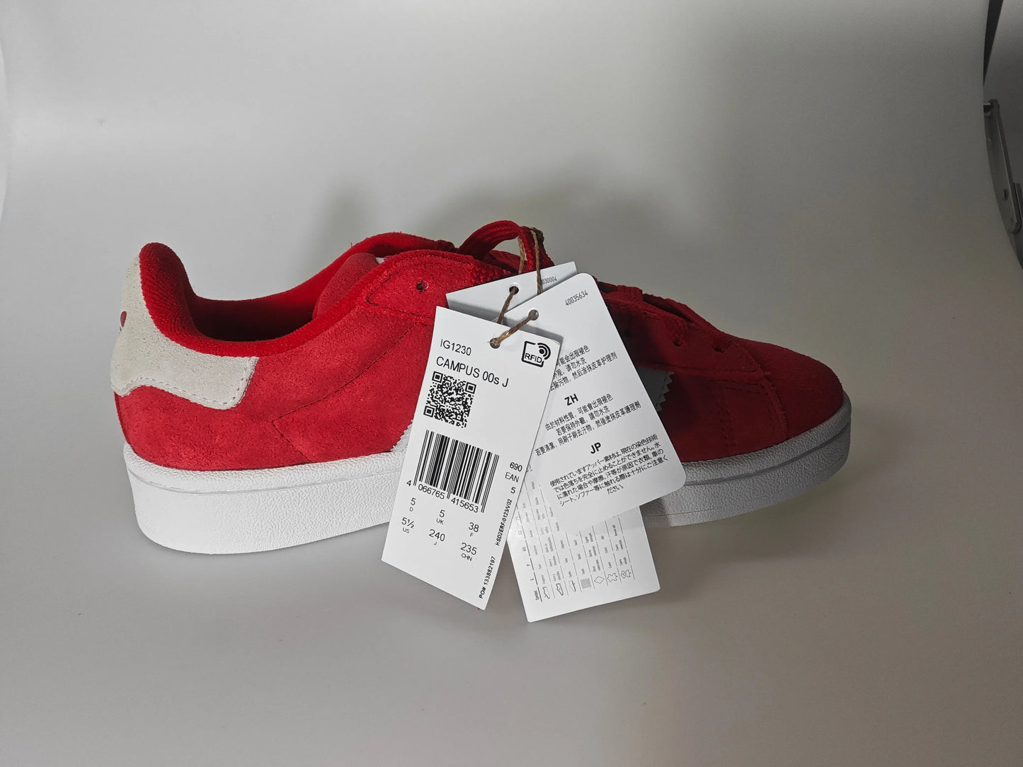 Adidas Campus 00s J – Rouge / Blanc – Taille 38 Adidas