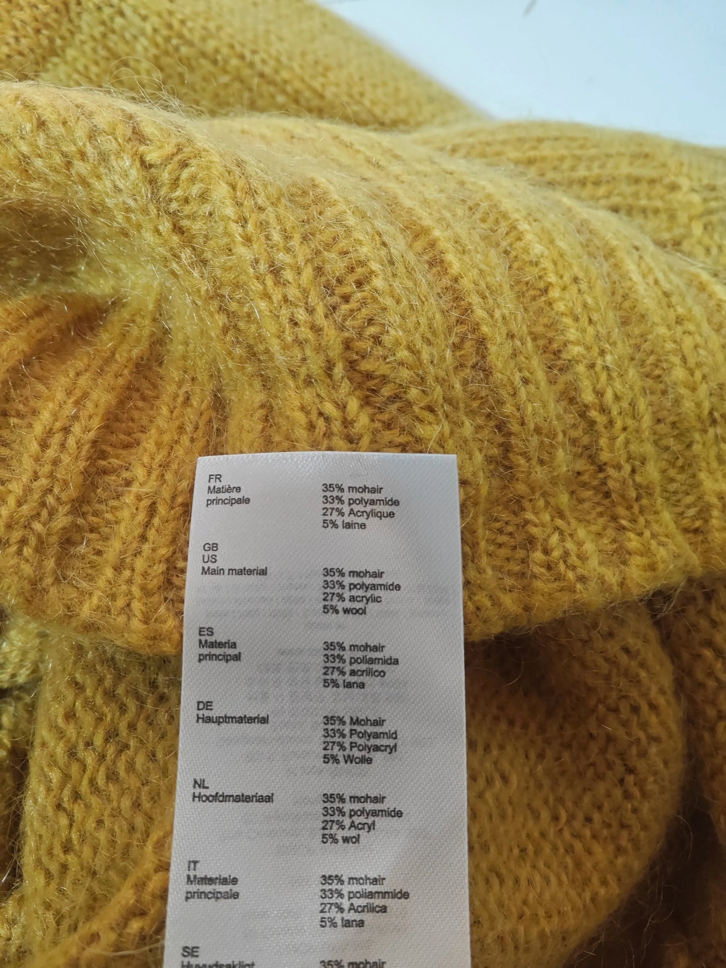 Pull Maje – Mohair Laine – Jaune Moutarde – T1 36/38 Maje