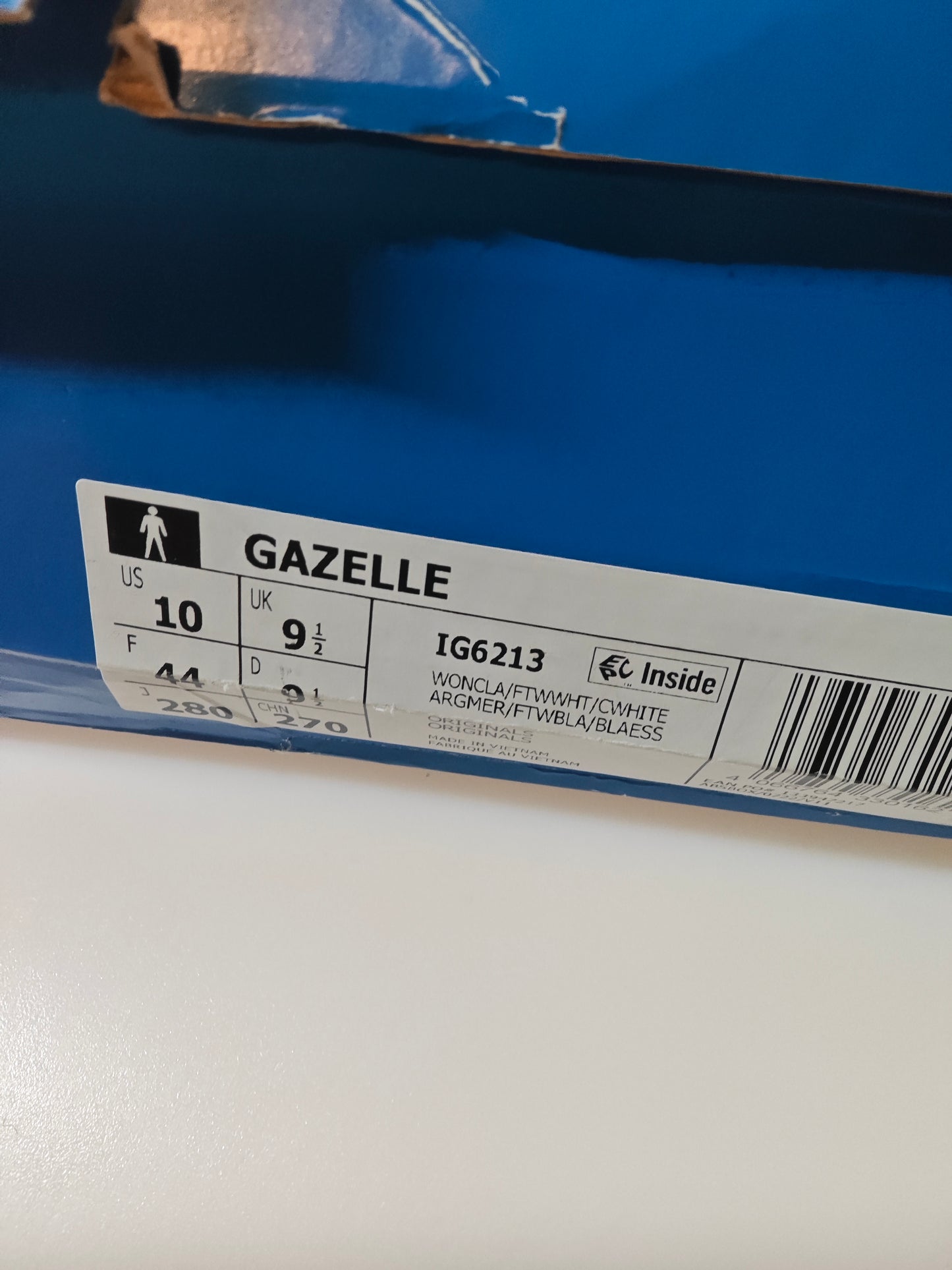 Adidas Gazelle rose / blanc – neuves avec étiquette – T44