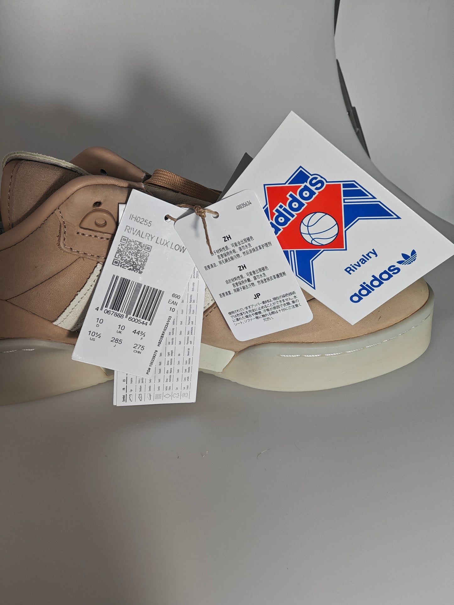 Adidas Rivalry Lux Low beige – neuves étiquette – T44.5