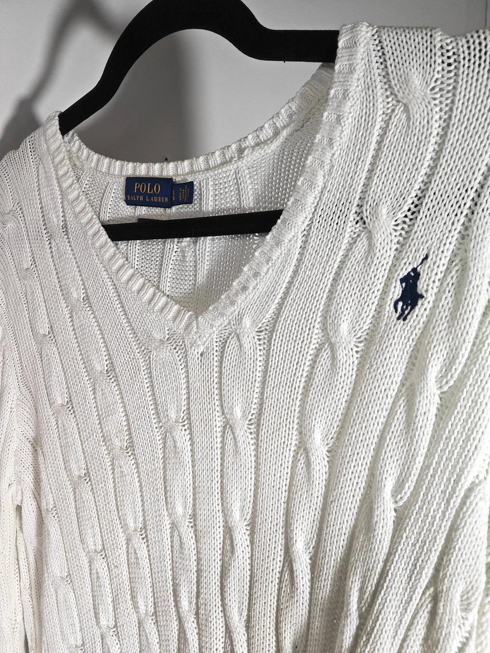 Pull Ralph Lauren à col V-Taille L-Occasion Ralph Lauren