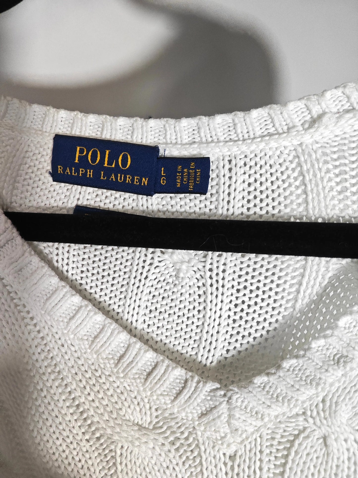 Pull Ralph Lauren à col V-Taille L-Occasion Ralph Lauren