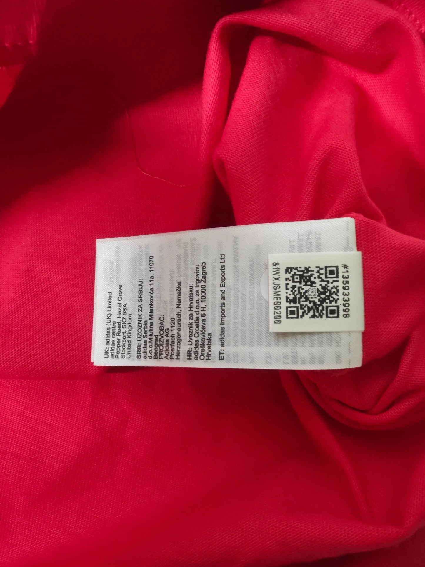 T-shirt sport femme Adidas – rouge / logo 3 bandes - Upstyle Destock