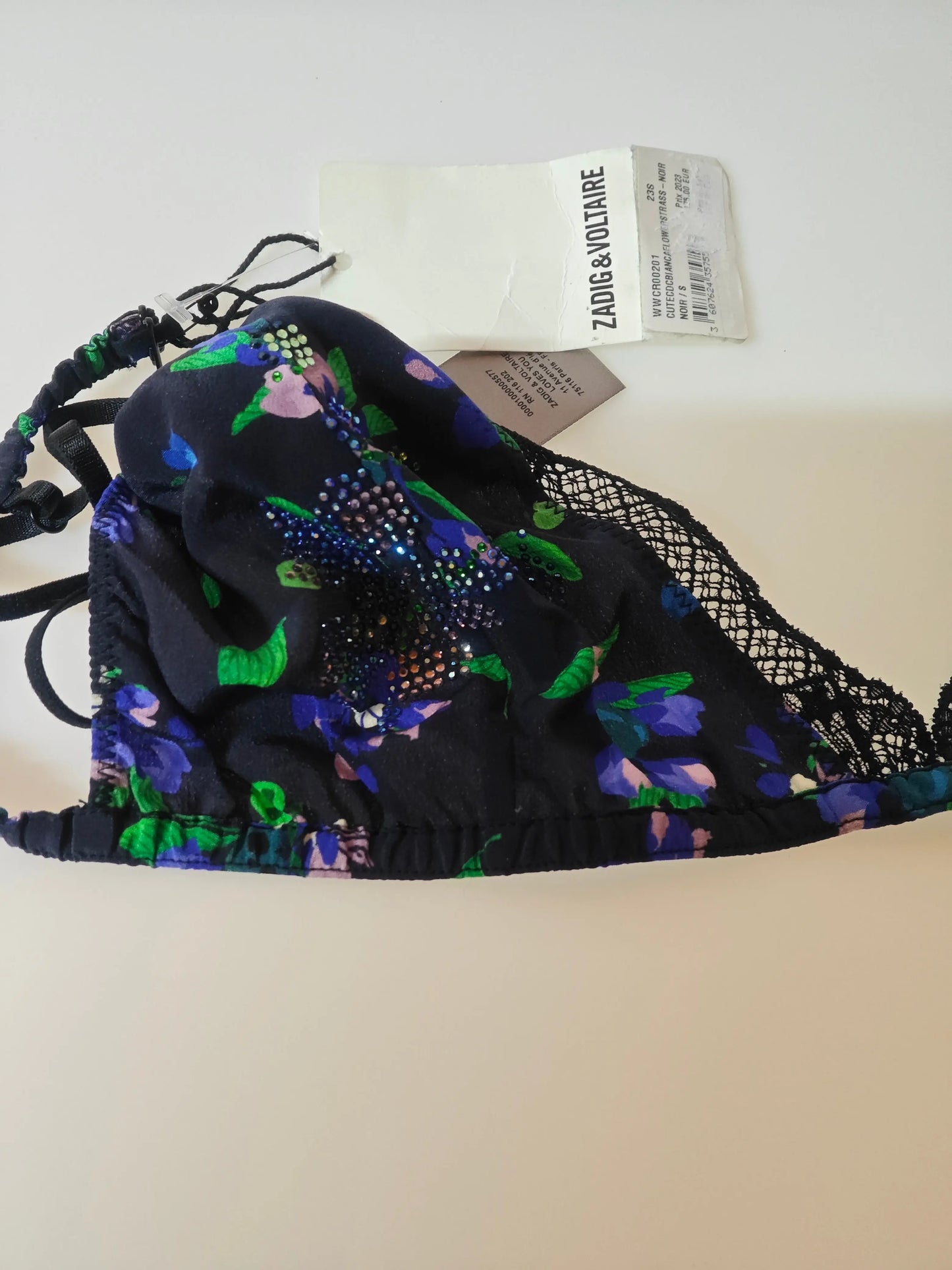 Soutien-gorge triangle Zadig & Voltaire – floral avec strass Zadig & Volataire