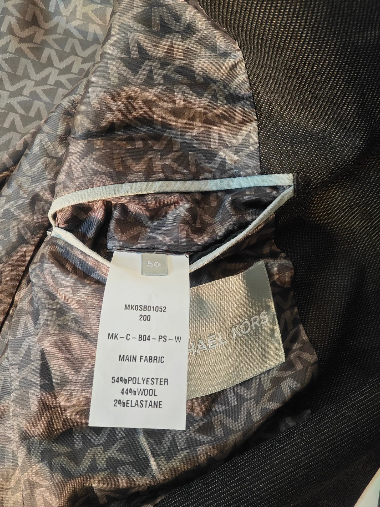 Blazer marron anthracite stretch Michael Kors – taille 50 Michael Kors