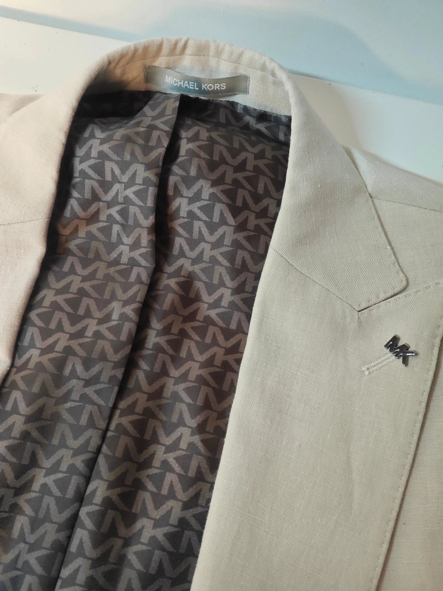 Blazer sable en lin Michael Kors – neuf avec étiquette Michael Kors