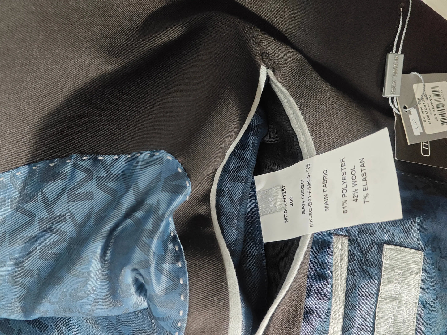 Blazer Michael Kors Slim Fit – marron Michael Kors