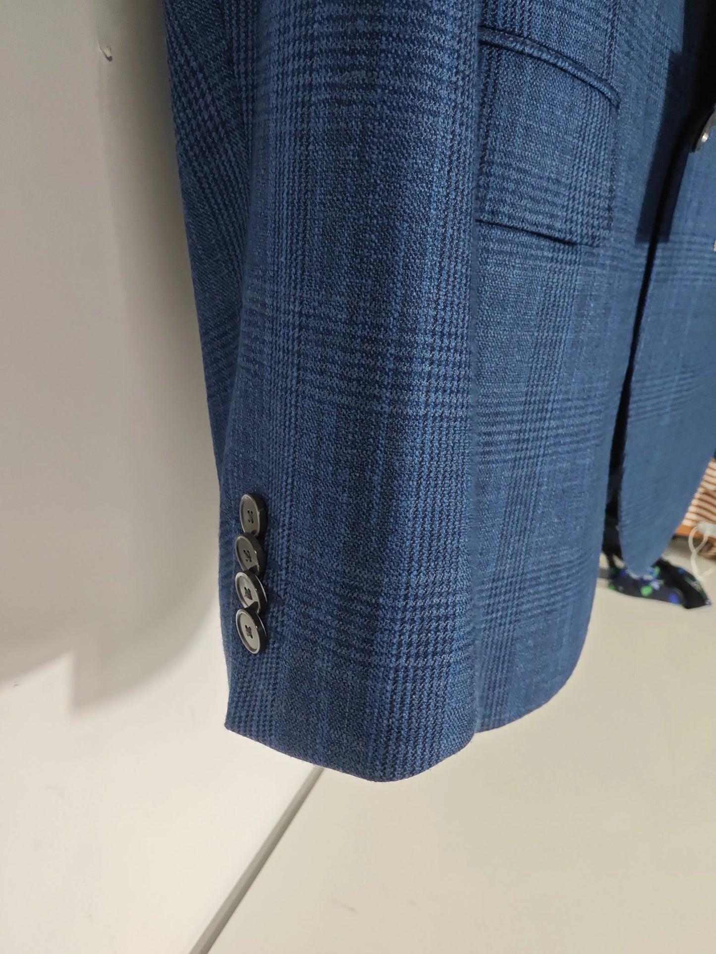 Blazer Michael Kors Slim Fit bleu à carreaux – laine – taille 48 Michael Kors