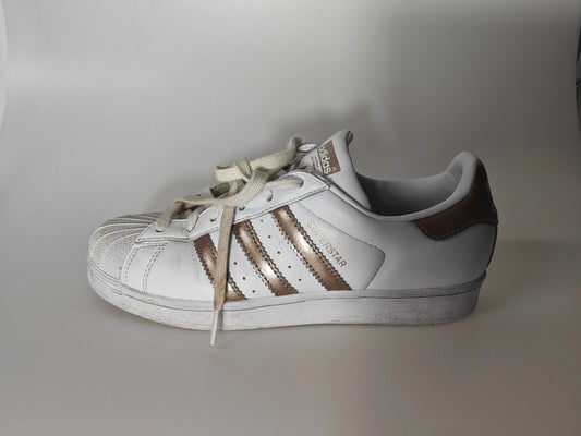 Adidas Superstar – Blanc & Rose Gold – Taille 38 SECONDE MAIN Adidas