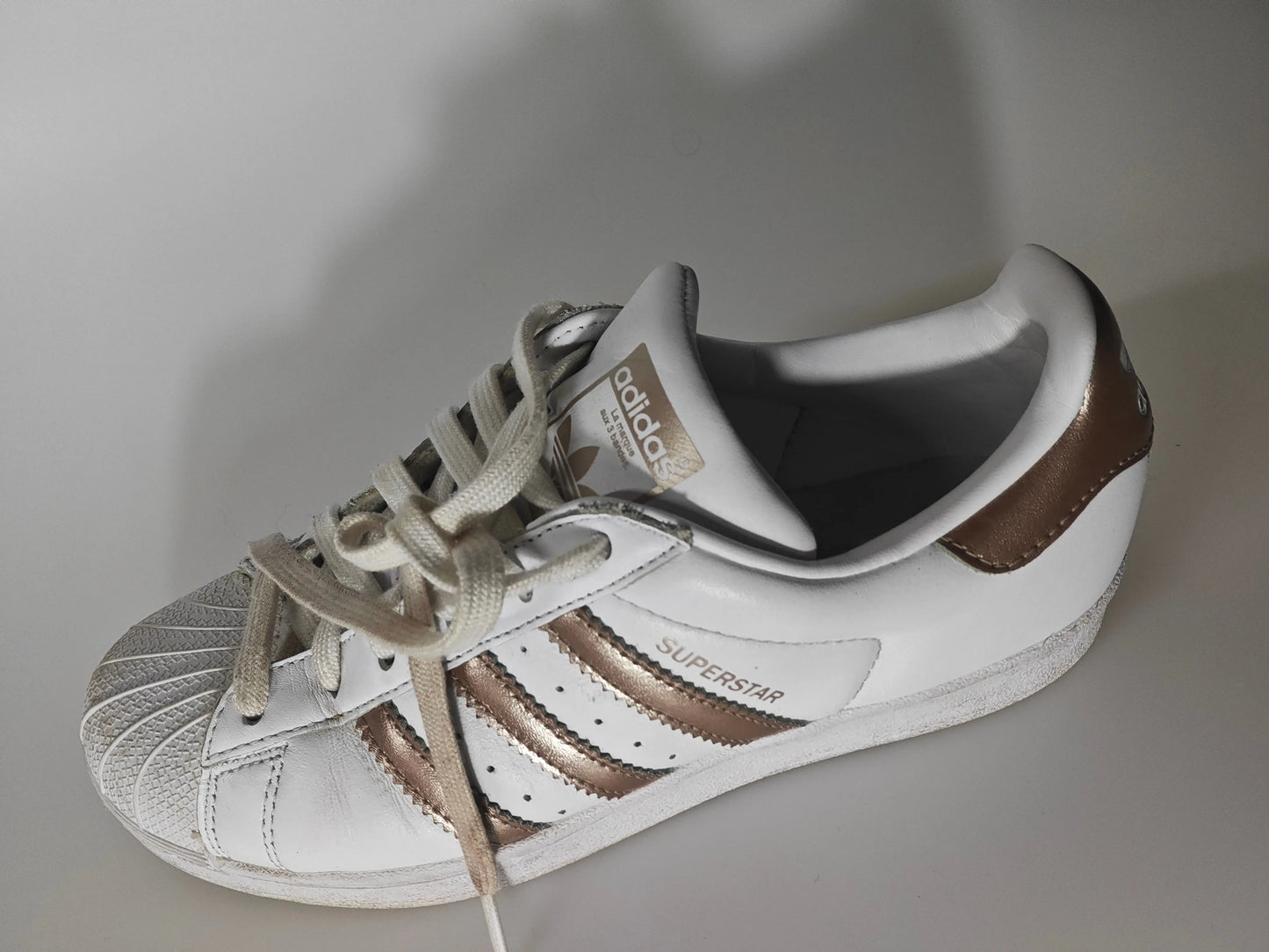 Adidas Superstar – Blanc & Rose Gold – Taille 38 SECONDE MAIN Adidas