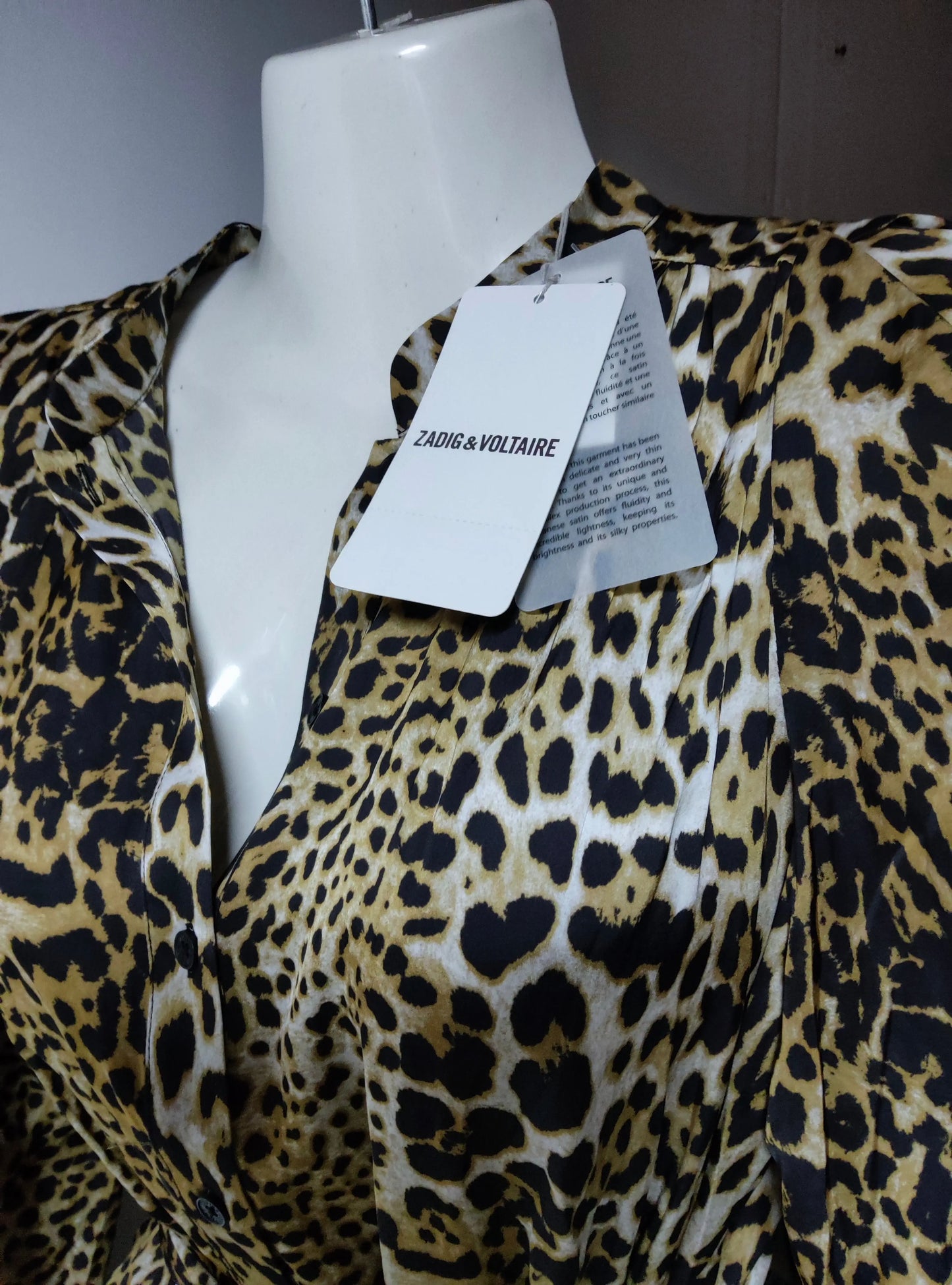 Robe Zadig & Voltaire léopard satinée – neuve avec étiquettes – T.S Zadig & Volataire
