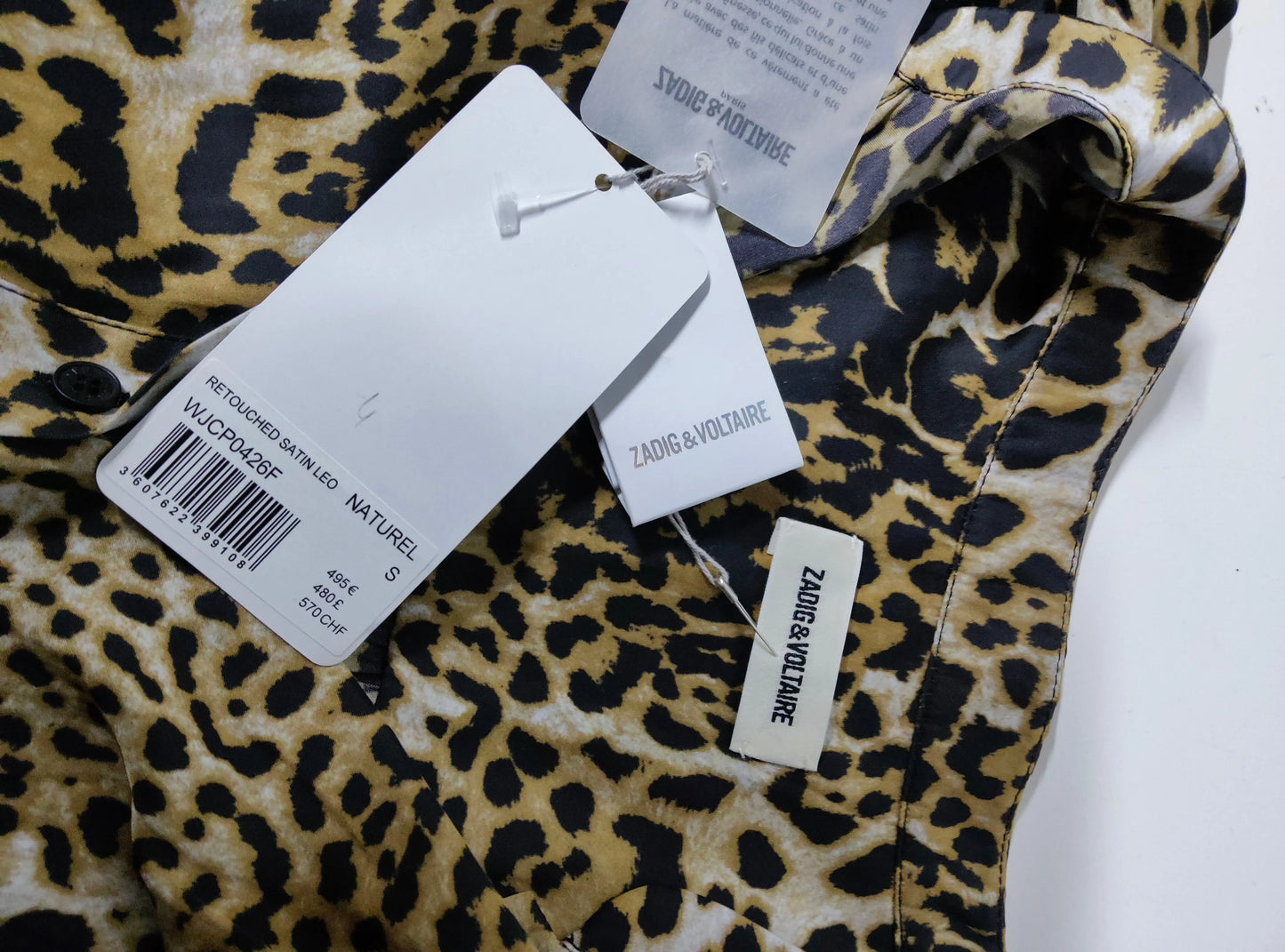 Robe Zadig & Voltaire léopard satinée – neuve avec étiquettes – T.S Zadig & Volataire
