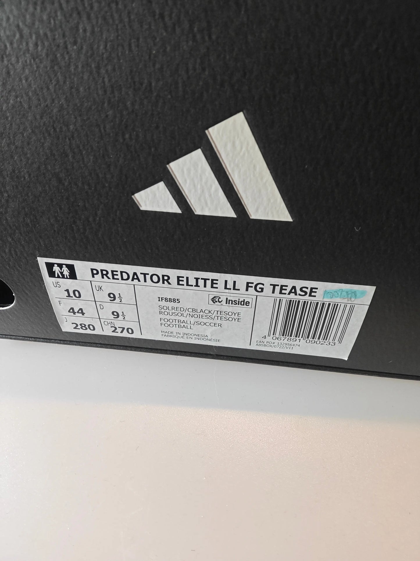 Adidas Predator Elite LL FG Tease – T44 – édition limitée – neuves avec boîte Adidas