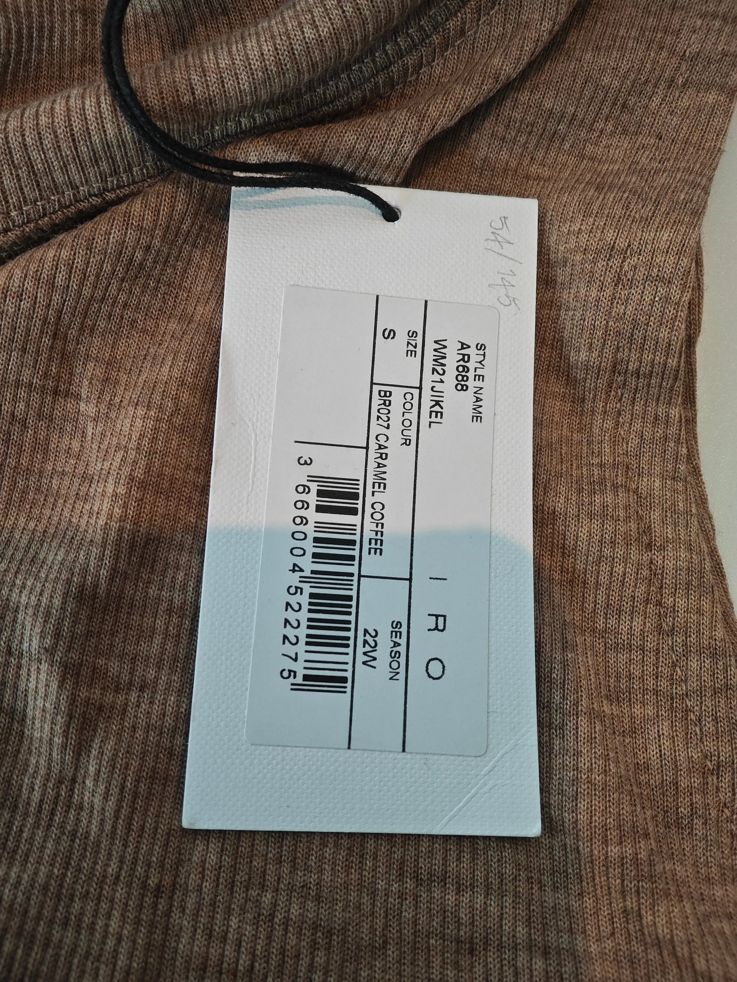 Top col montant IRO Paris 100% laine caramel coffee neuf S IRO