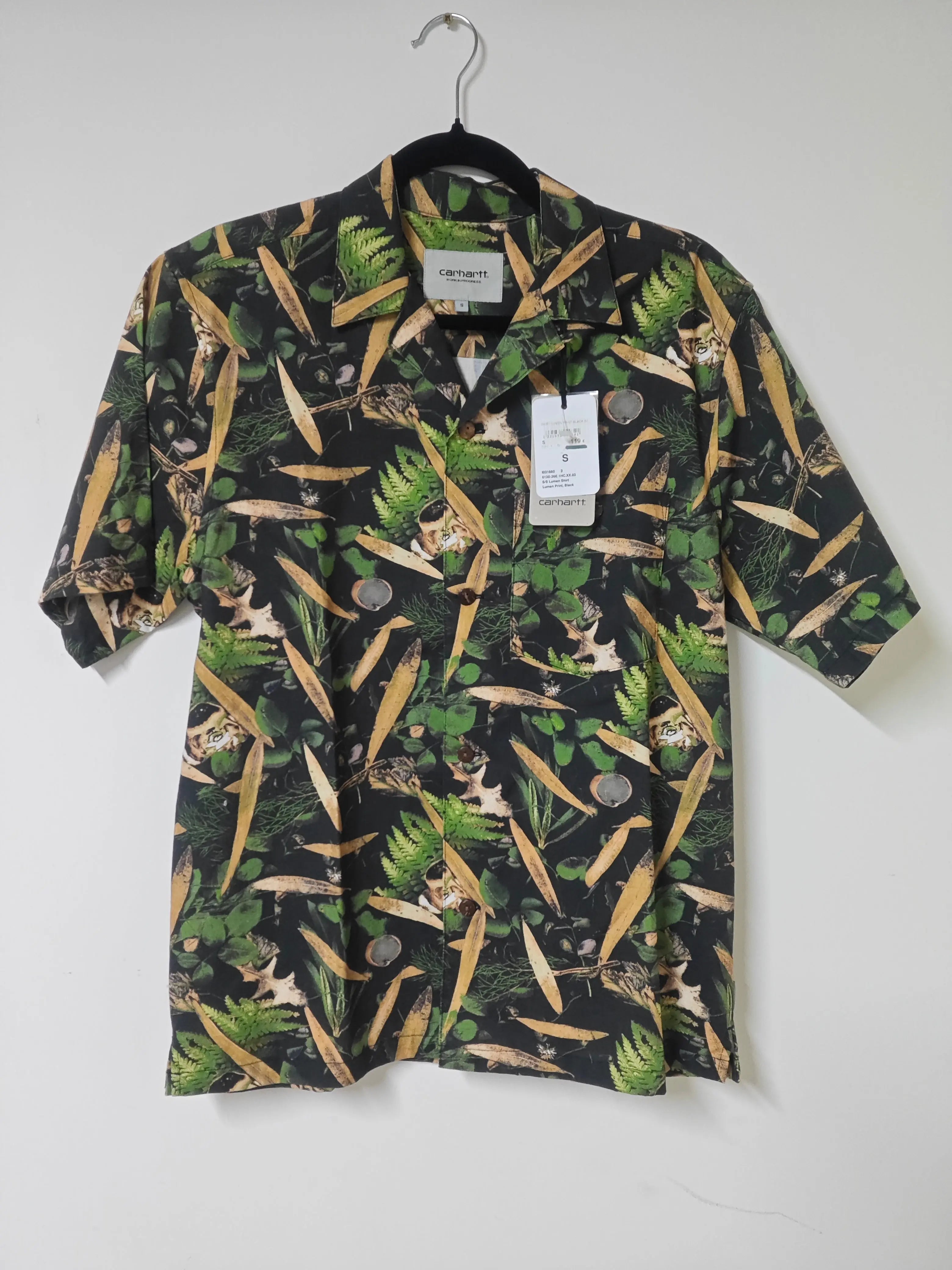 Chemise Carhartt WIP Lumen Print noire neuve taille S Carhartt