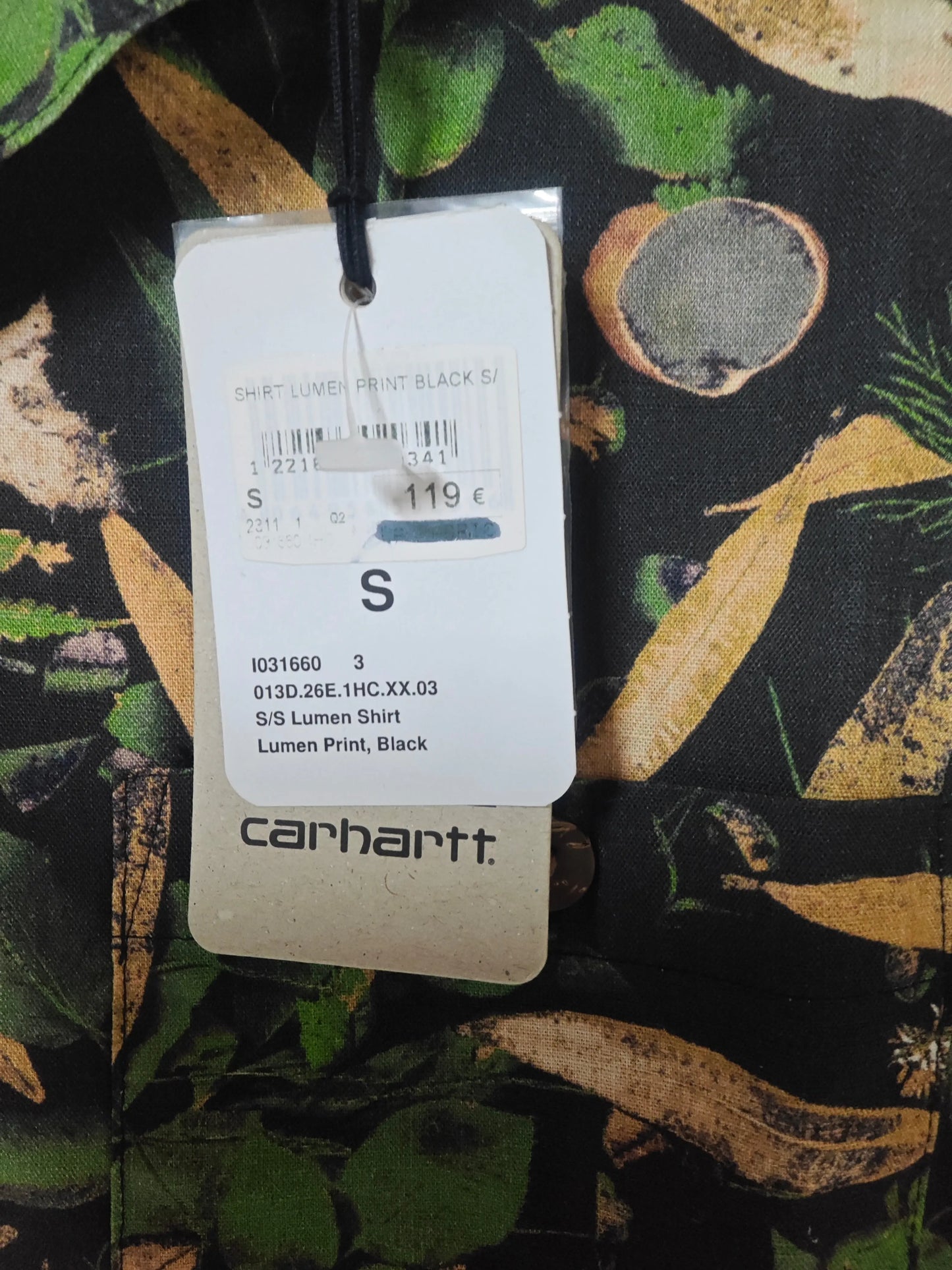 Chemise Carhartt WIP Lumen Print noire neuve taille S Carhartt