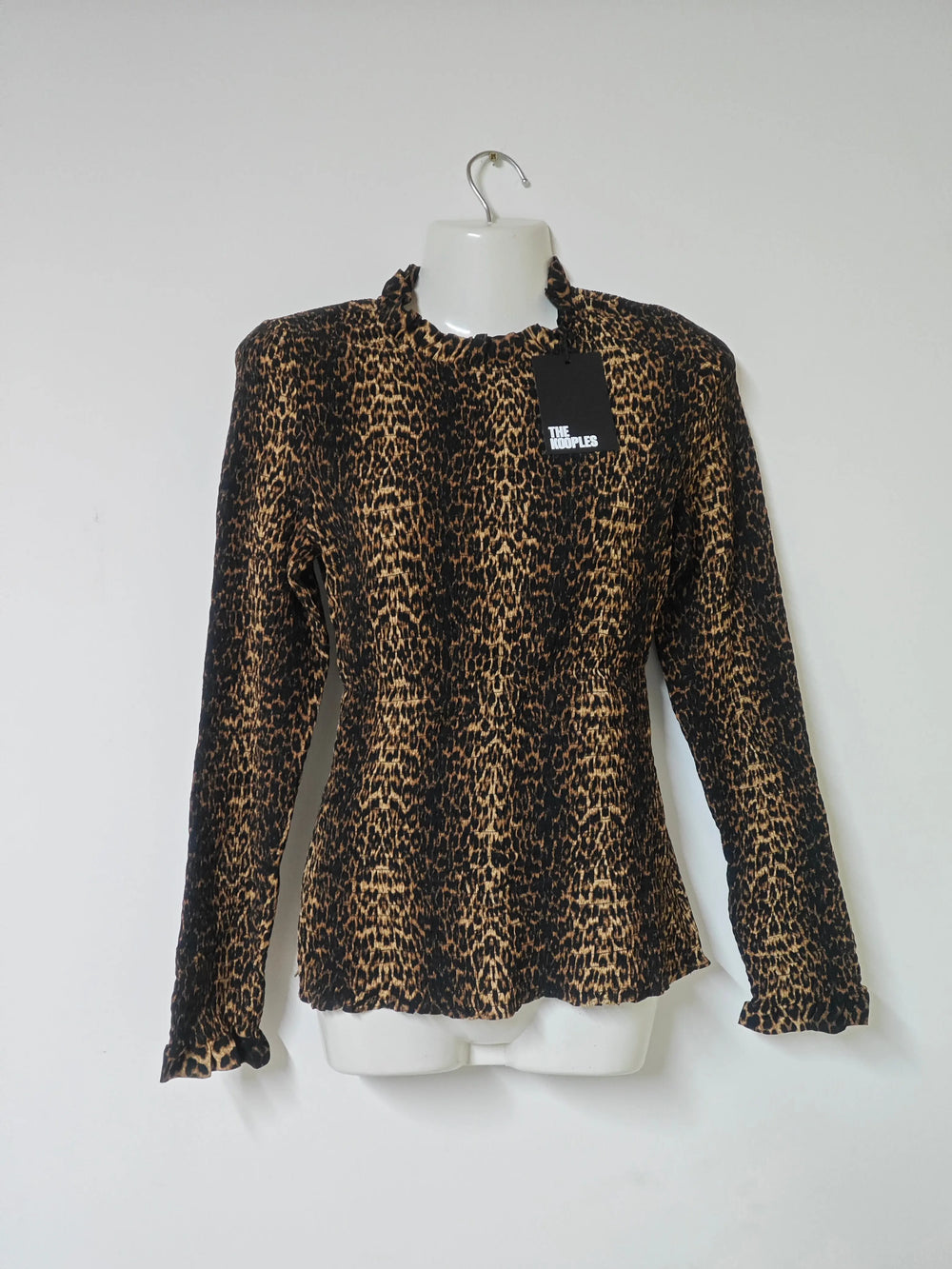 Top smocké The Kooples léopard marron noir neuf The Kooples