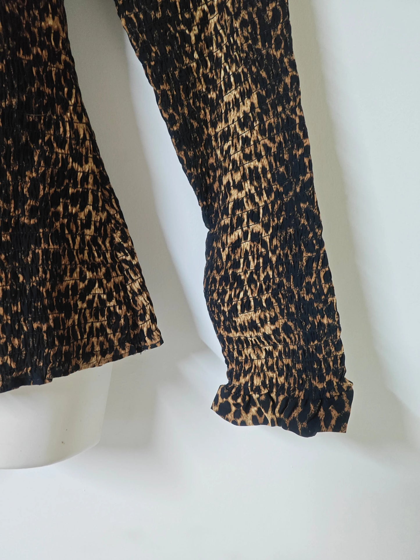 Top smocké The Kooples léopard marron noir neuf The Kooples