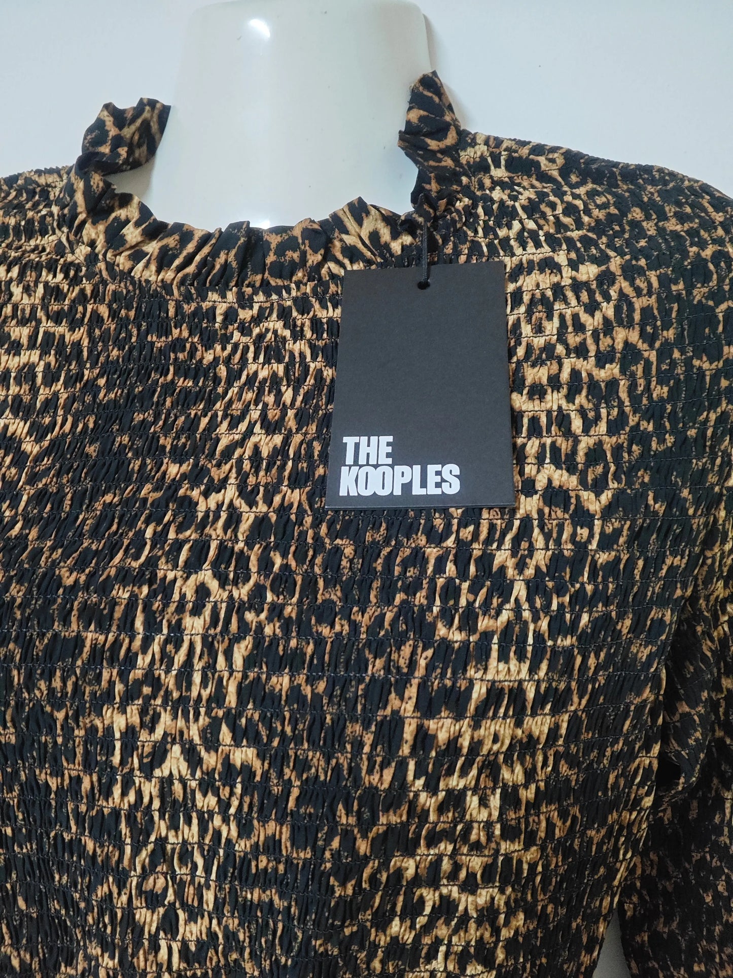 Top smocké The Kooples léopard marron noir neuf The Kooples