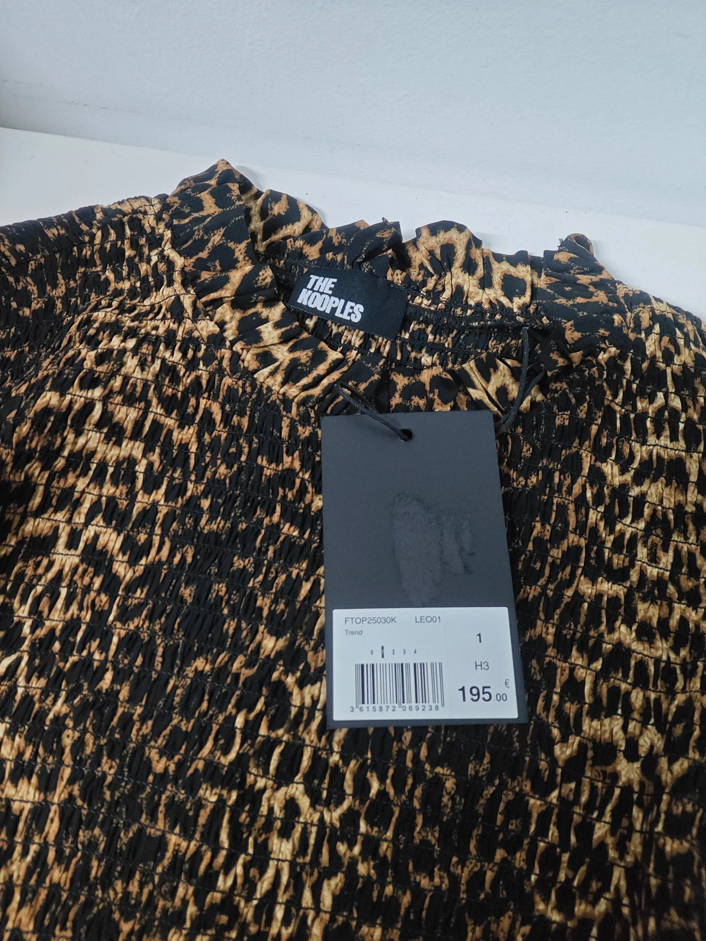Top smocké The Kooples léopard marron noir neuf The Kooples