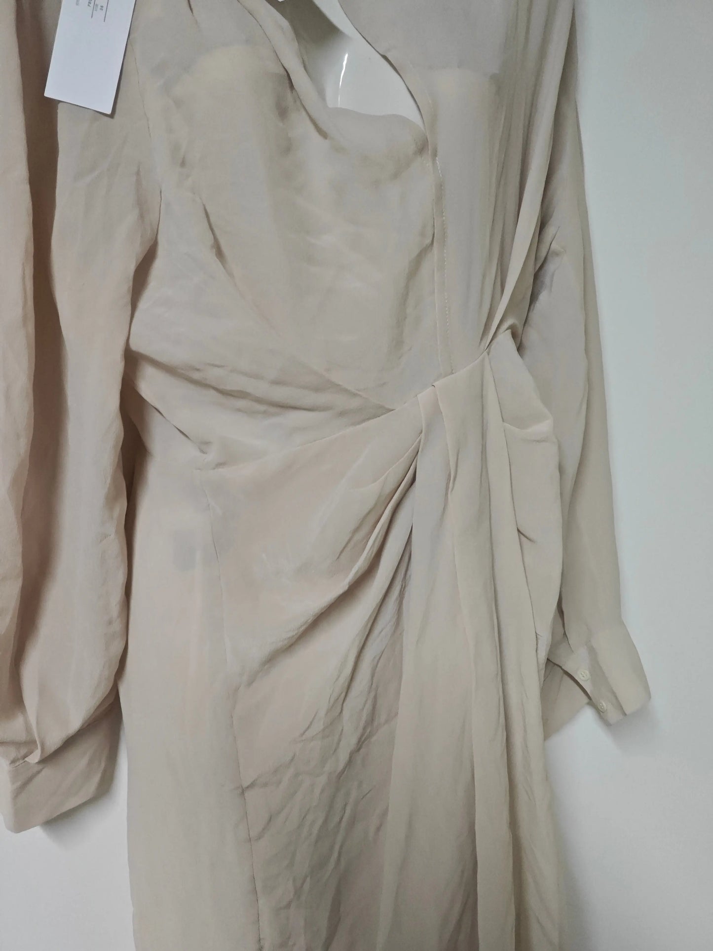 Robe IRO beige nude asymétrique drapée neuve taille 36 IRO