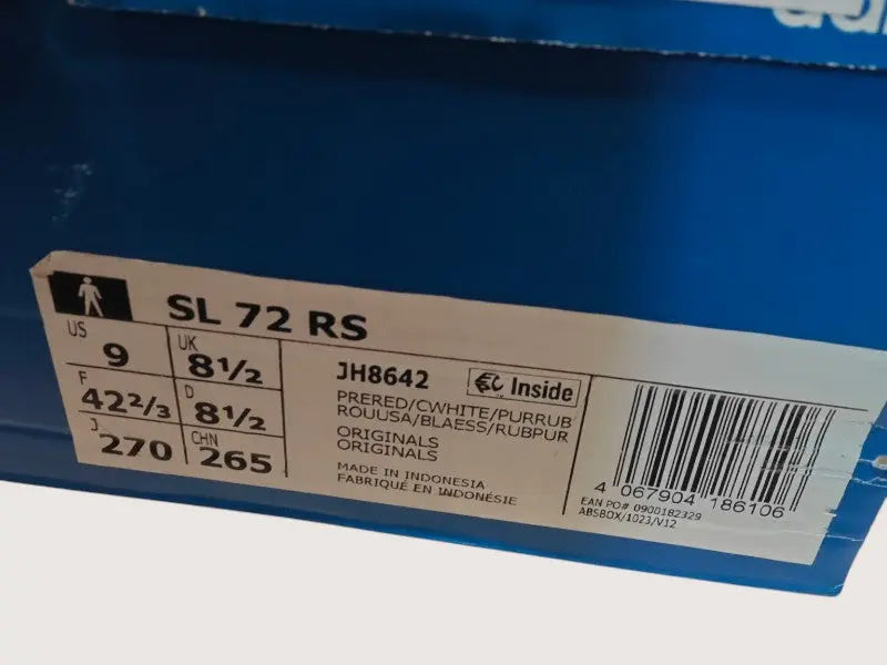 Adidas SL 72 RS rouge blanc T42 2/3 Adidas