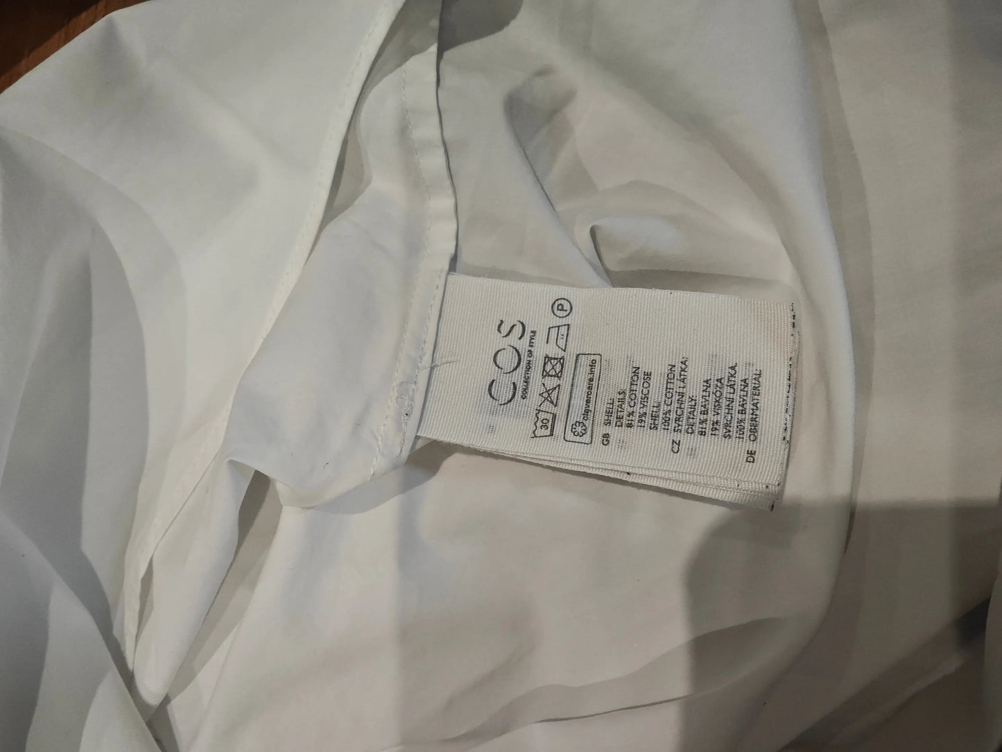Robe tunique COS blanche minimaliste manches longues T.38 SECONDE MAIN COS