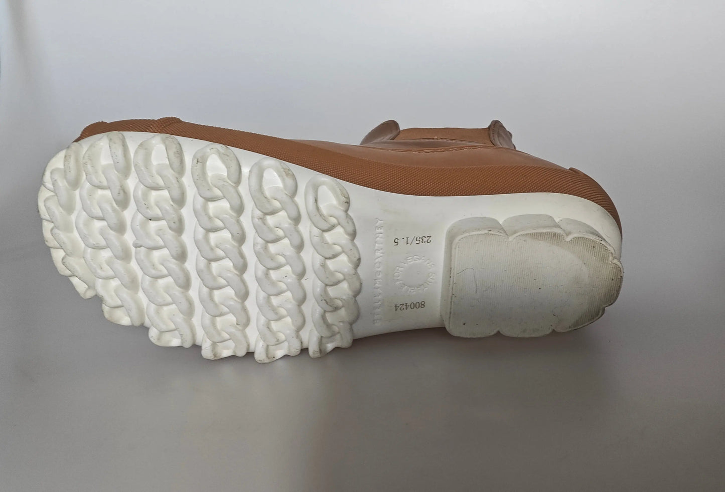 Bottines Stella McCartney camel style Chelsea semelle crantée T.37 Stella Mc Cartney