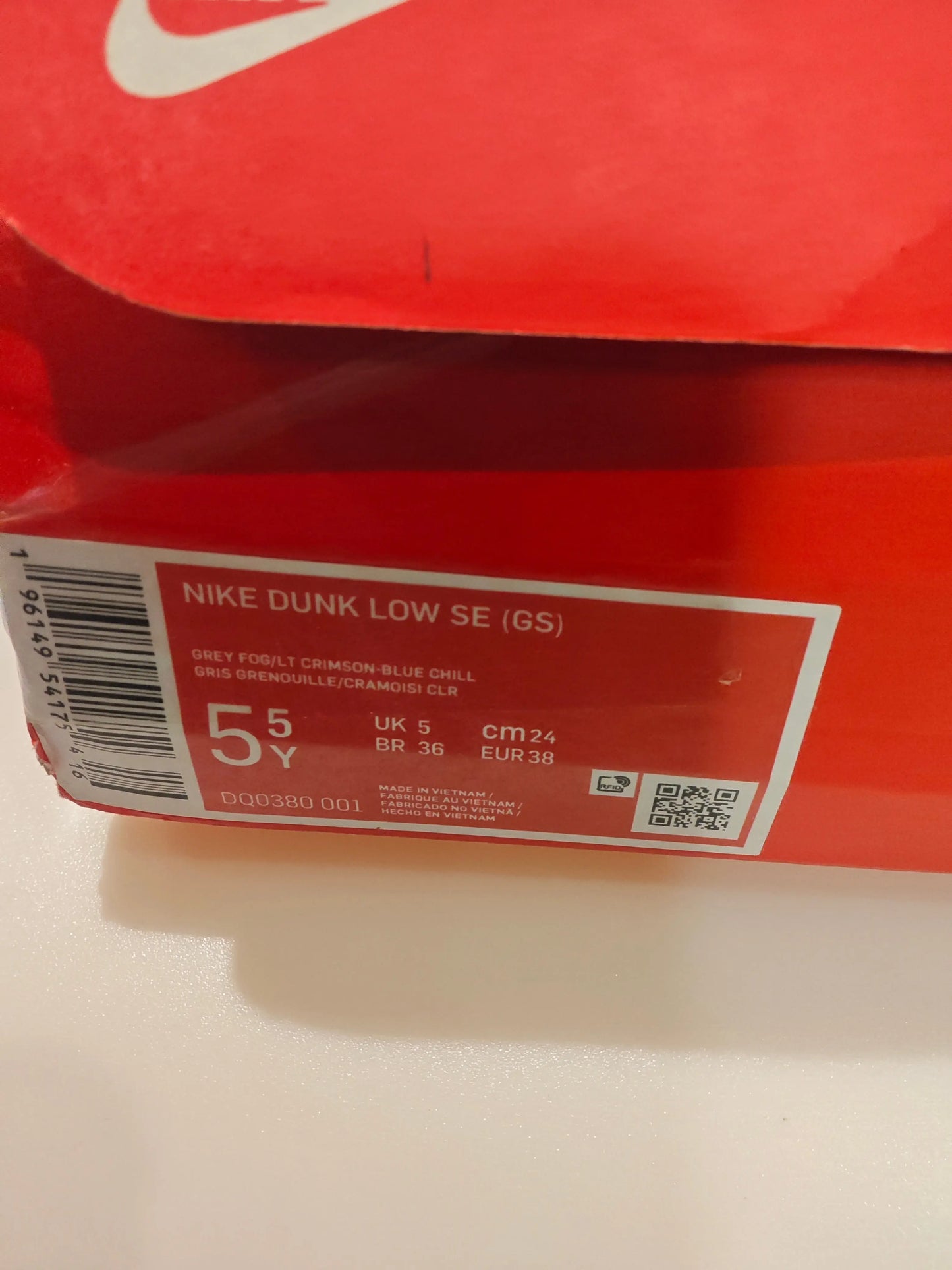 Nike Dunk Low SE (GS) – neuves – taille 38 – grey fog nike