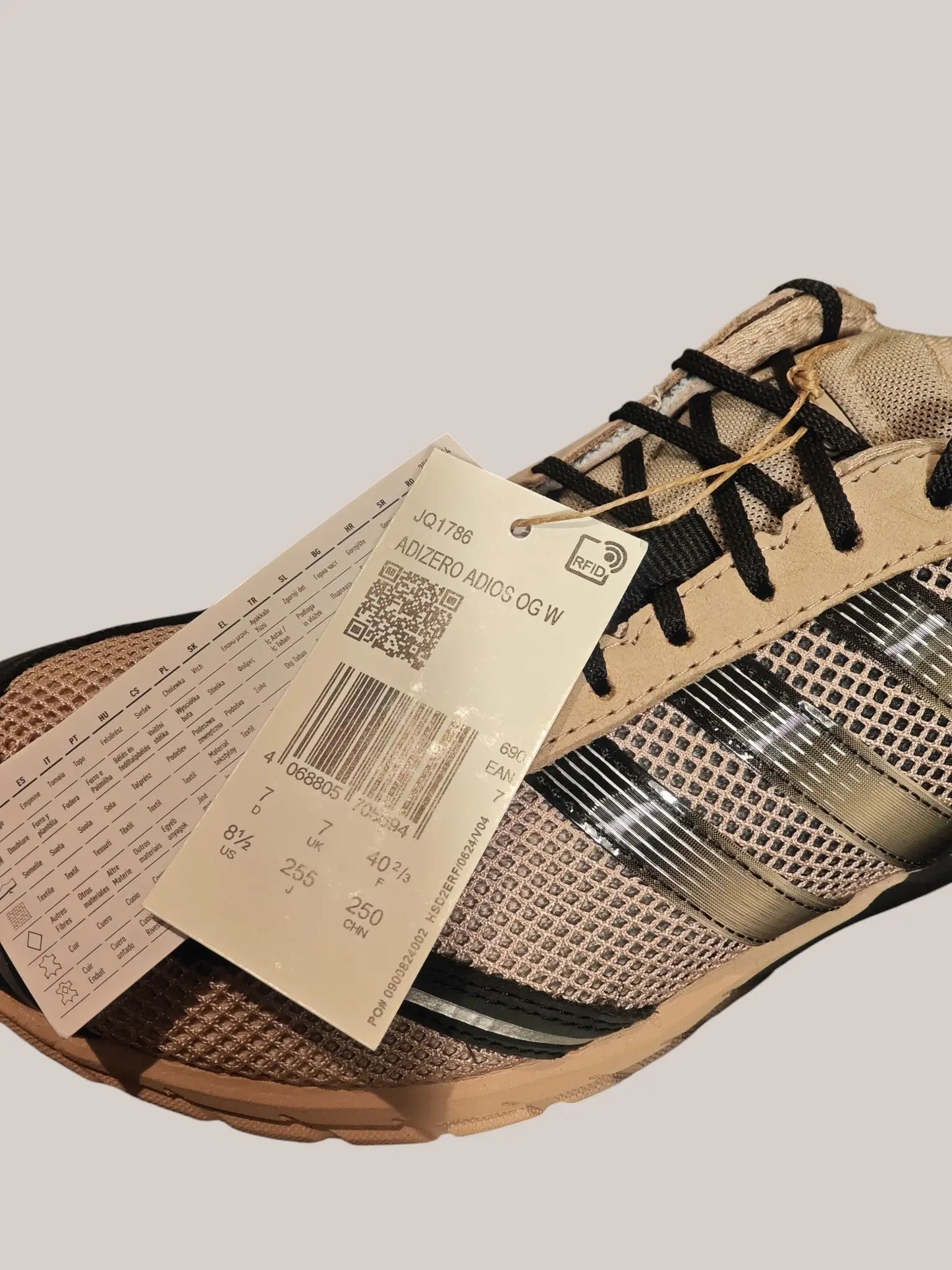 Adidas Adizero Adios OG W – neuves – taille 40 2/3 – beige Adidas