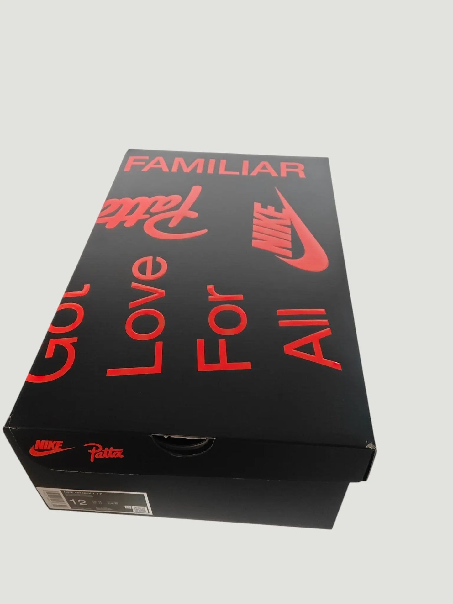 Patta X Nike Air Max 1 (White/Hyper Crimson-Pure Platinum) T46 nike