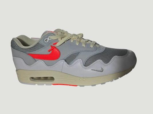 Patta X Nike Air Max 1 (White/Hyper Crimson-Pure Platinum) T46 nike