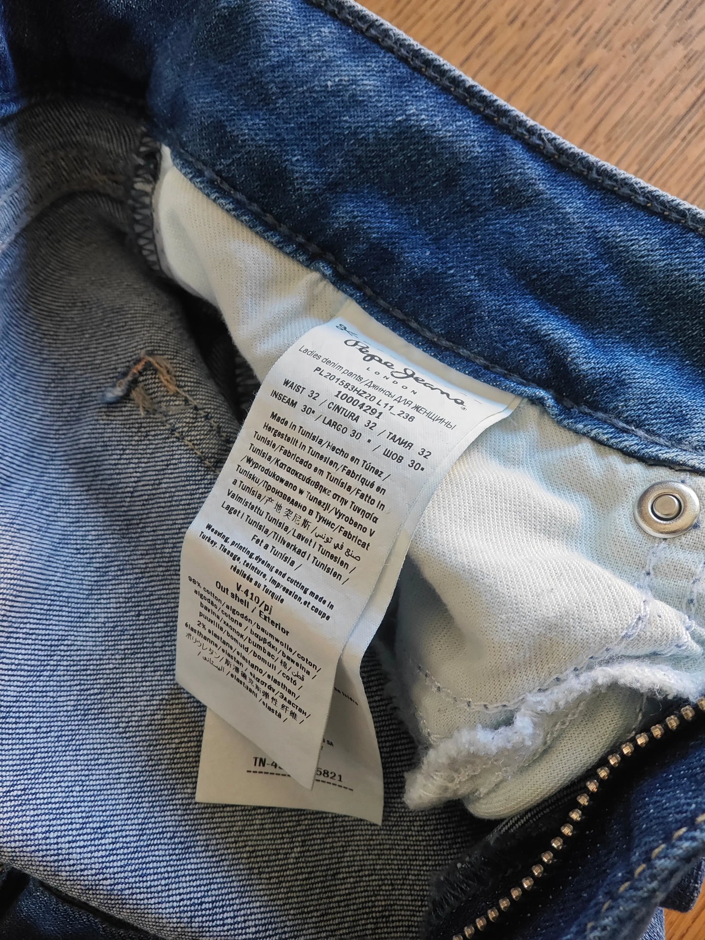 Jean Pepe Jeans London skinny bleu W32L30 Pepe Jeans