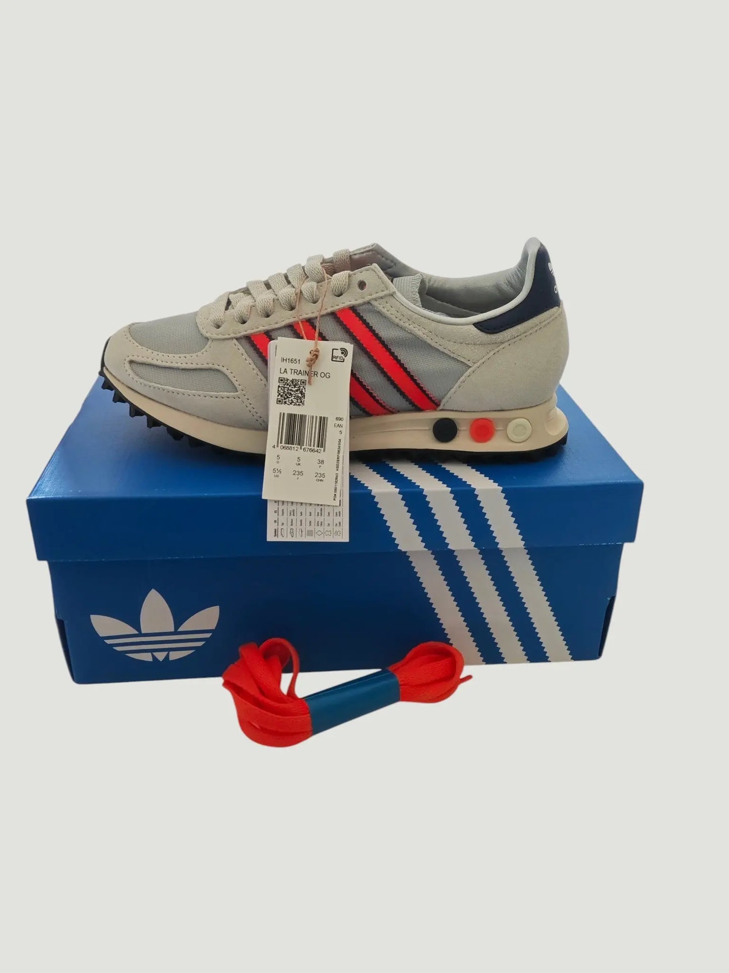 Adidas La Trainer OG neuves – T. 38 – gris/rose/bleu – boîte + lacets Adidas