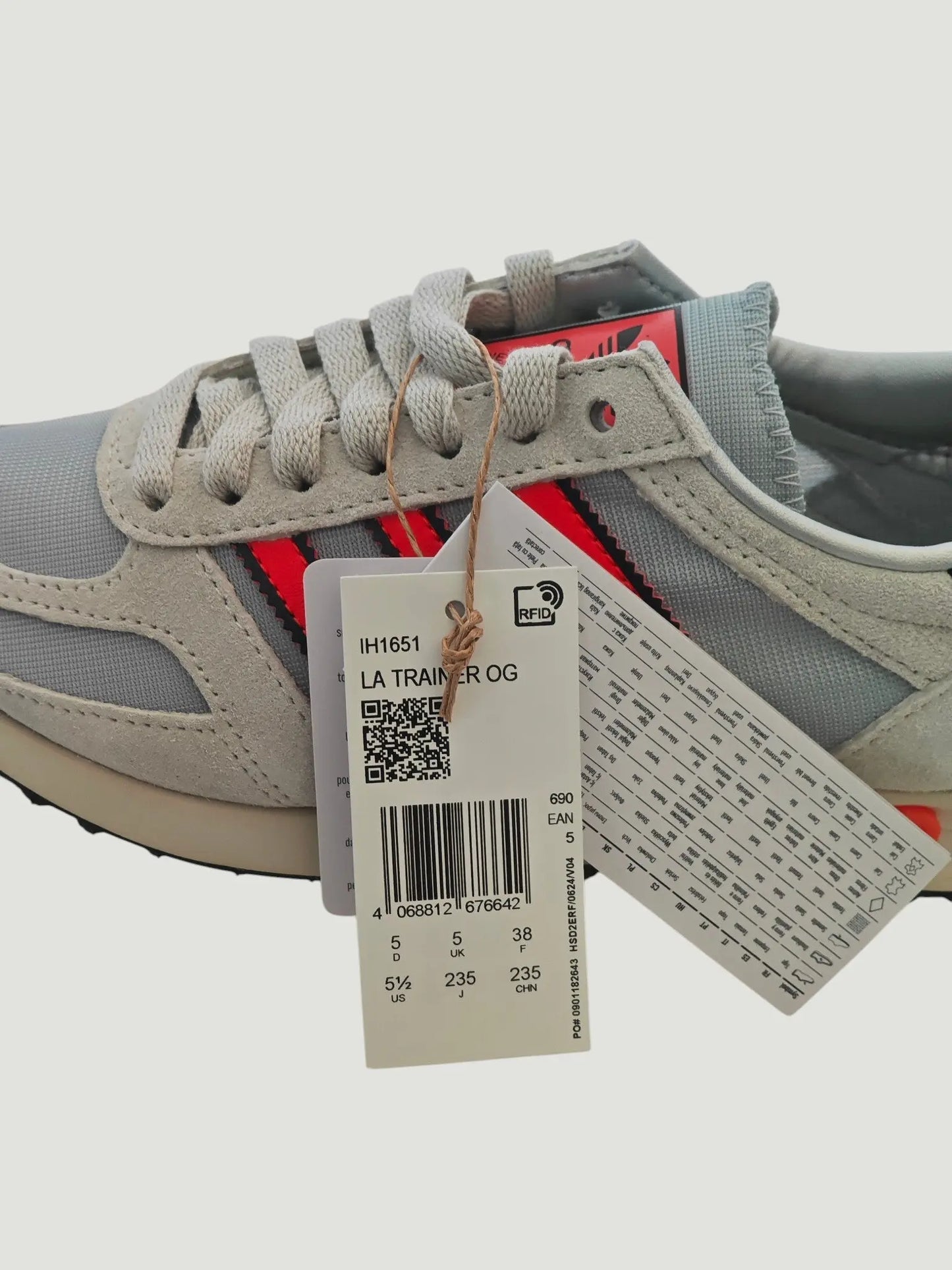 Adidas La Trainer OG neuves – T. 38 – gris/rose/bleu – boîte + lacets Adidas