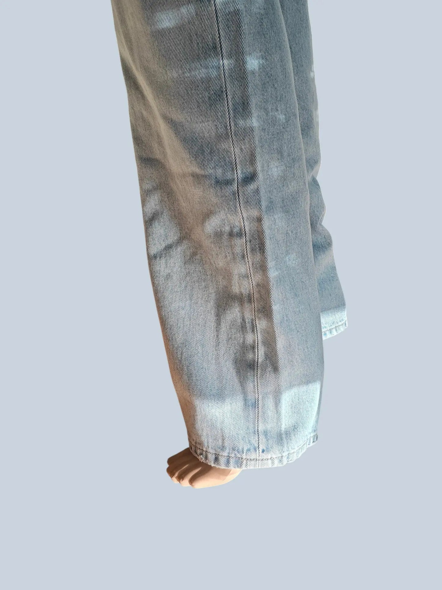 Jean Stradivarius D92 straight wide bleu clair taille 32 Stradivarius