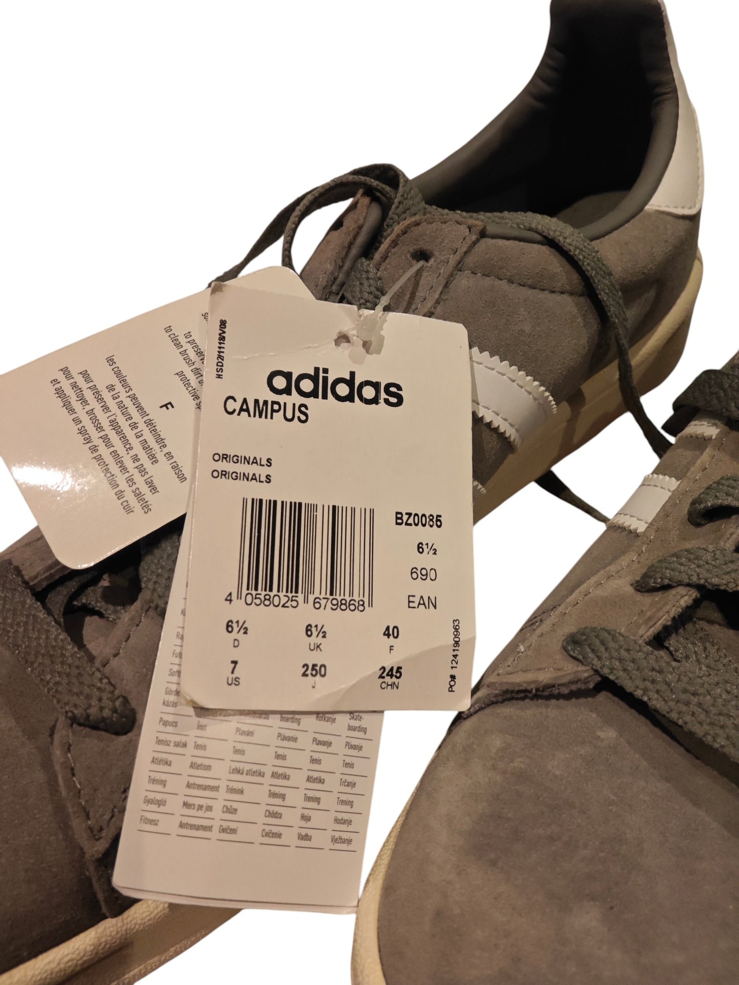 Adidas Campus Originals gris taupe daim – T40 – neuf avec étiquette