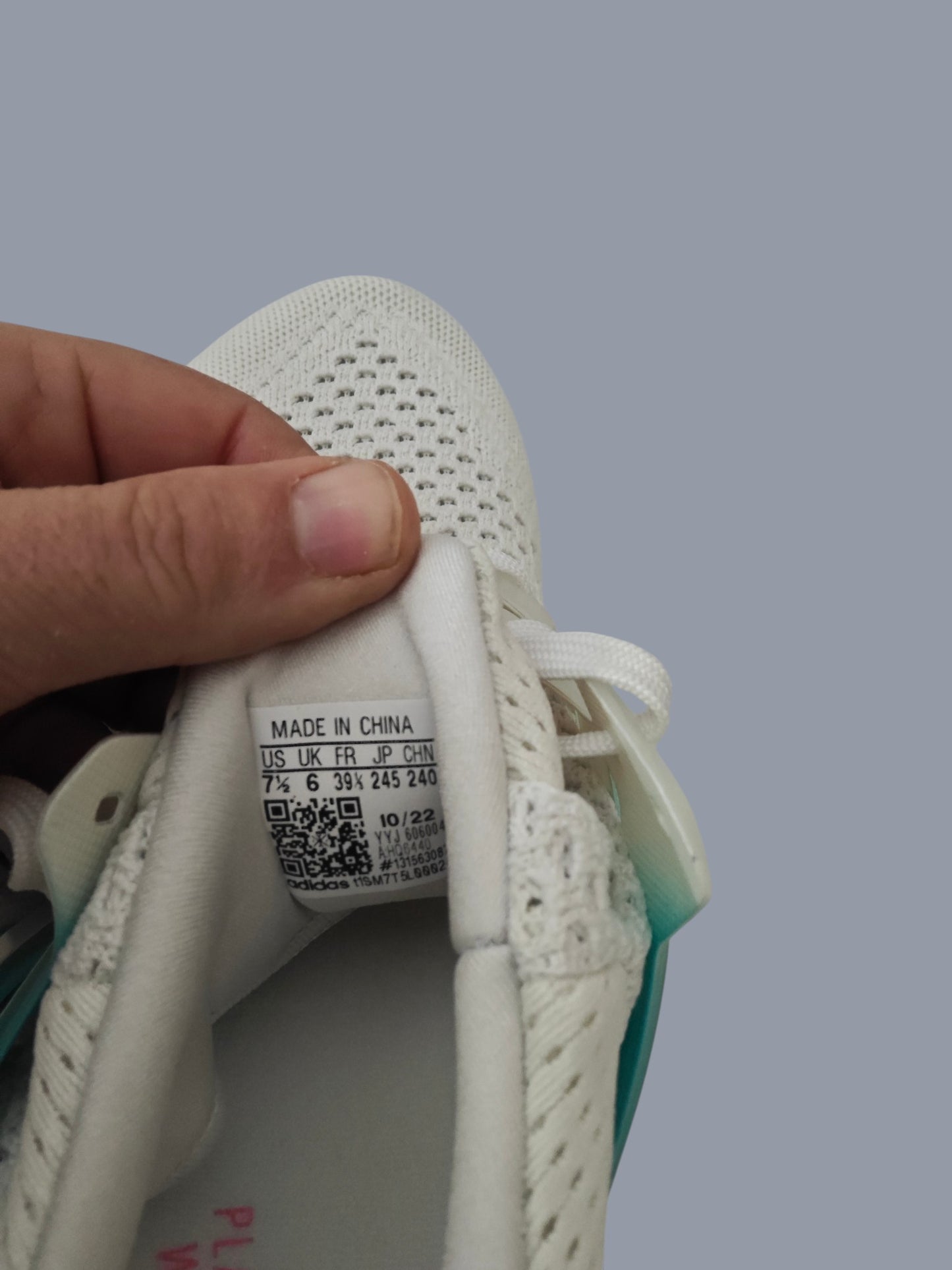 Adidas Ultraboost 1.0 W blanche / bleu turquoise T. 39 1/3