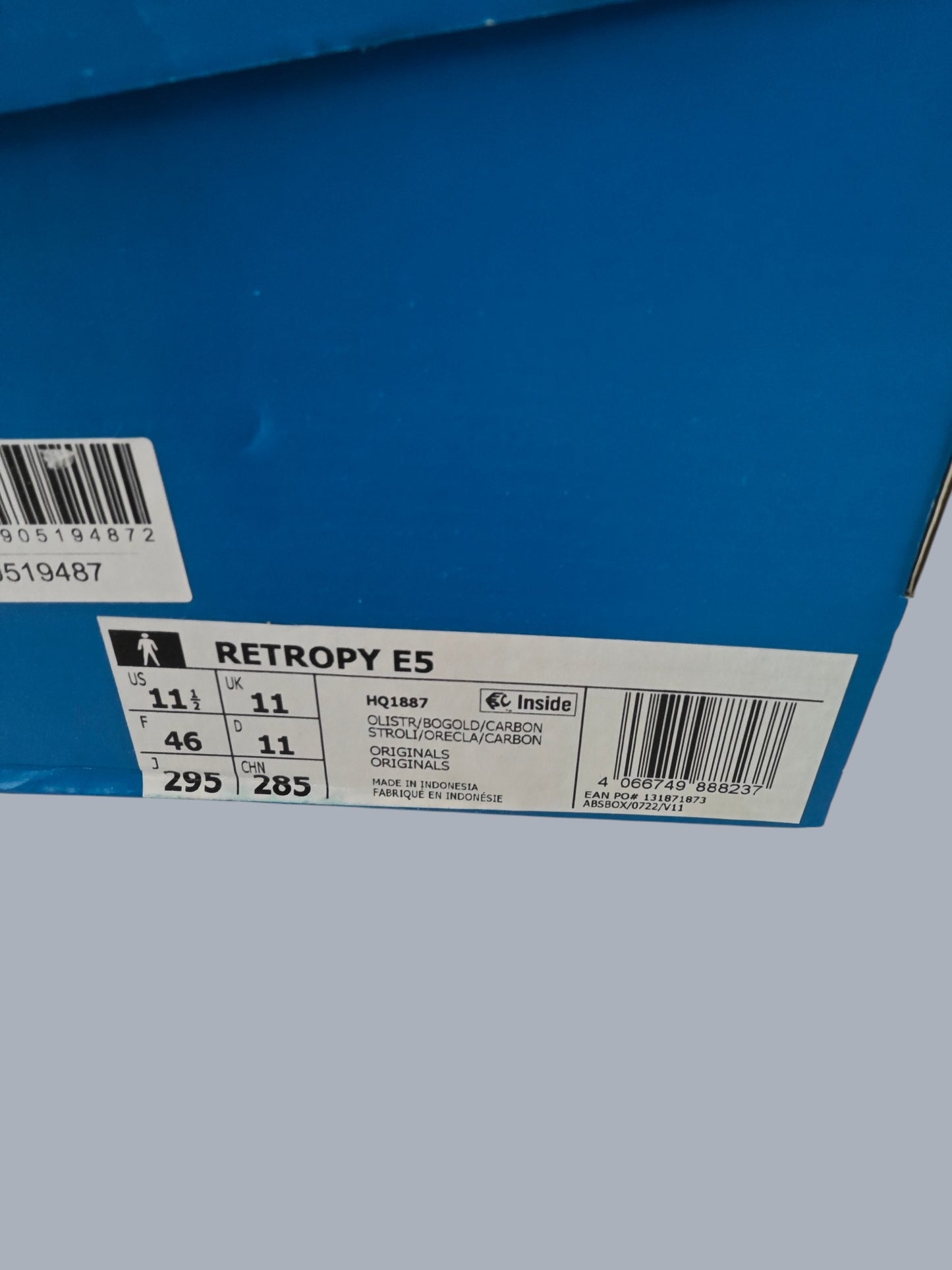 Adidas Retropy E5 vert / jaune pointures 44,45,5 et 46