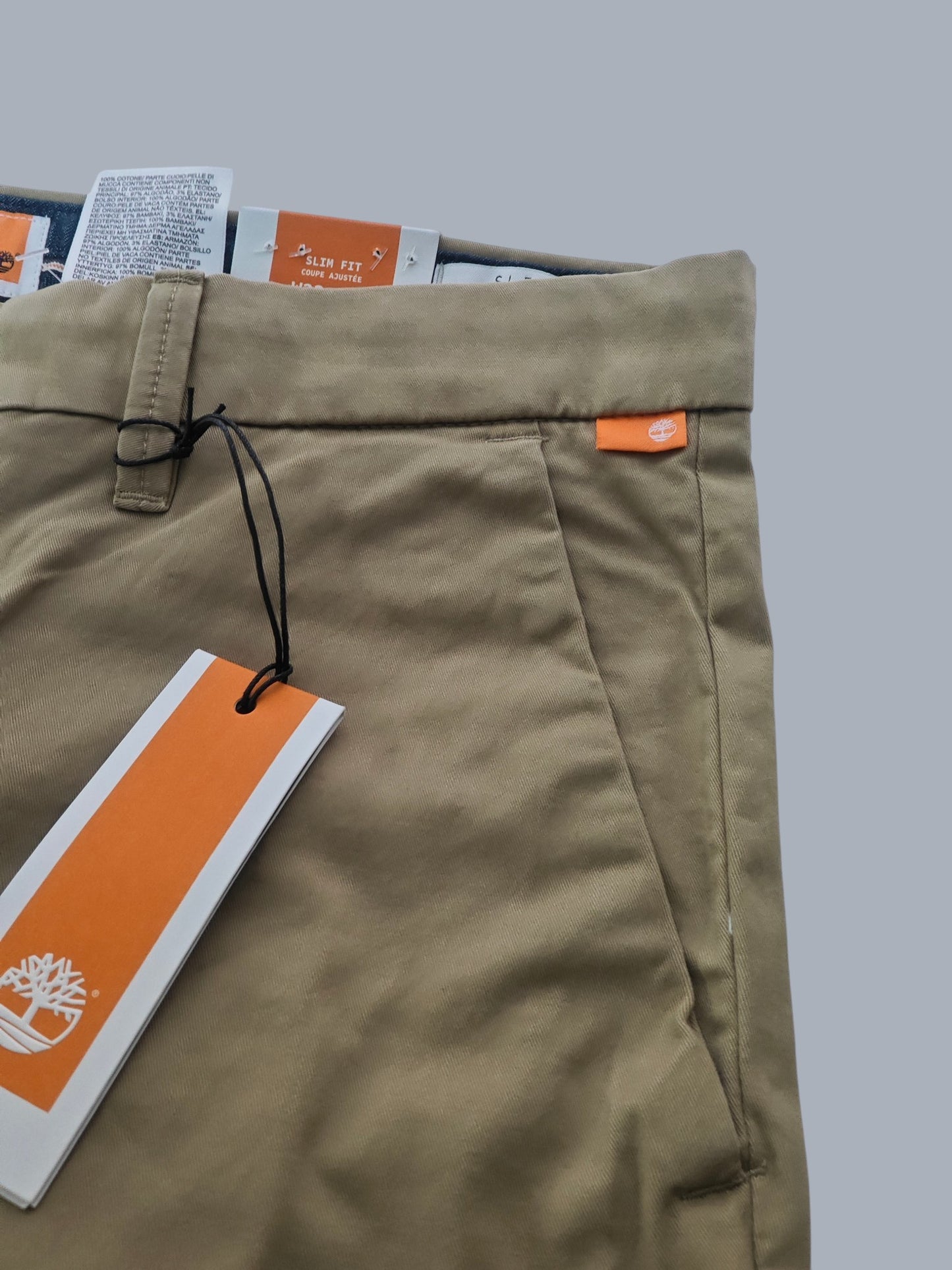 Pantalon chino Timberland slim fit beige W33 L32 neuf étiquette