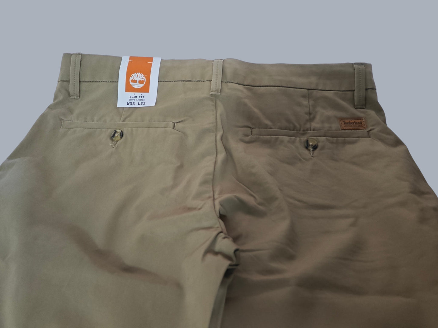 Pantalon chino Timberland slim fit beige W33 L32 neuf étiquette