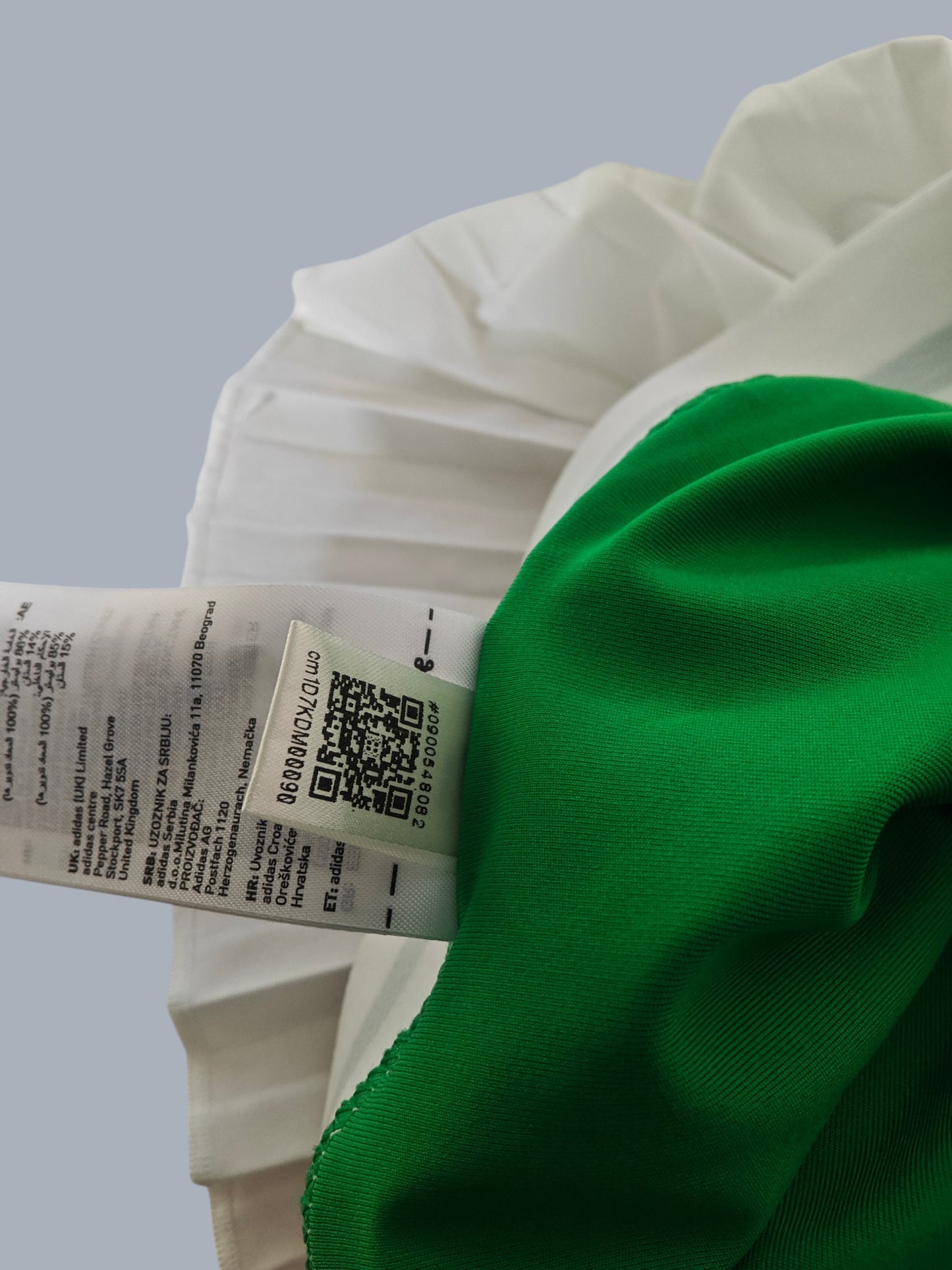 Adidas Originals Pleat Skirt Pro blanche verte taille XS neuf