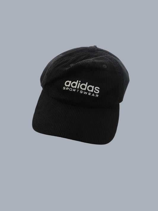 Casquette Adidas noire velours côtelé dad cap réglable neuve